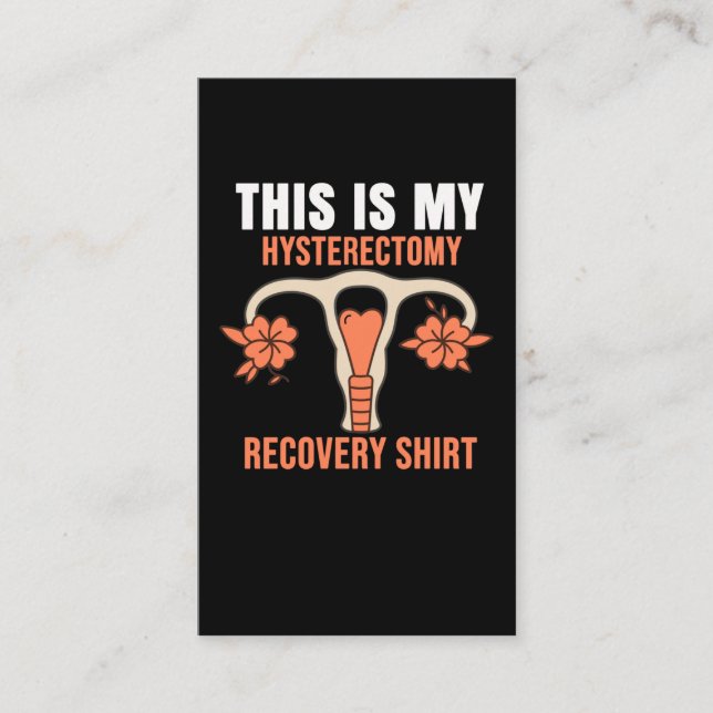 Det här är min Hysterectomy Surgery Recovery Visitkort (Framsida)