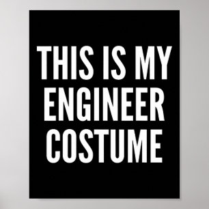 Det här är min Ingenjör Halloween Costume Underlig Poster