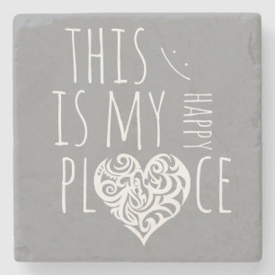 Det här är min inspirationskälla Lycklig Ställe Stenunderlägg