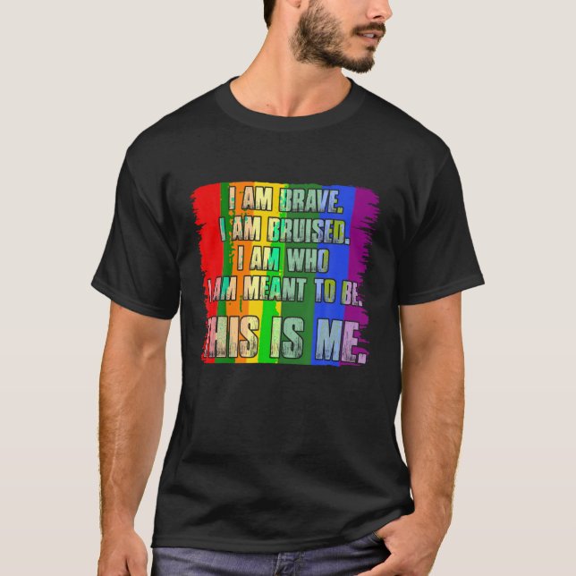 Det här är min inspirationslära hbt-pride T-skirt T Shirt (Framsida)