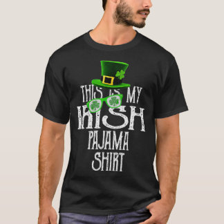 Det här är min irländska Pajama Shamrock GreenClov T Shirt