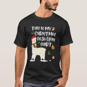 Det här är min jul Llama Pajama Pajama Top Chris T Shirt