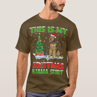 Det här är min jul Pajama Airedale Terrier Chri T Shirt