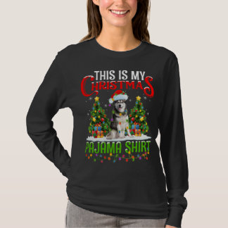 Det här är min jul Pajama Alaska Malamute Chris T Shirt