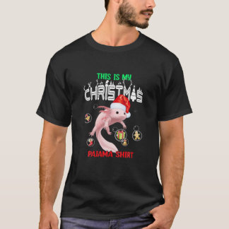 Det här är min jul Pajama Axolotl Jultomten Xm T Shirt