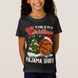Det här är min jul Pajama Basketball-jul L T Shirt