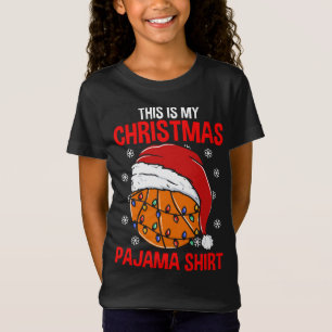 Det här är min jul Pajama Basketball Player-spelar T Shirt