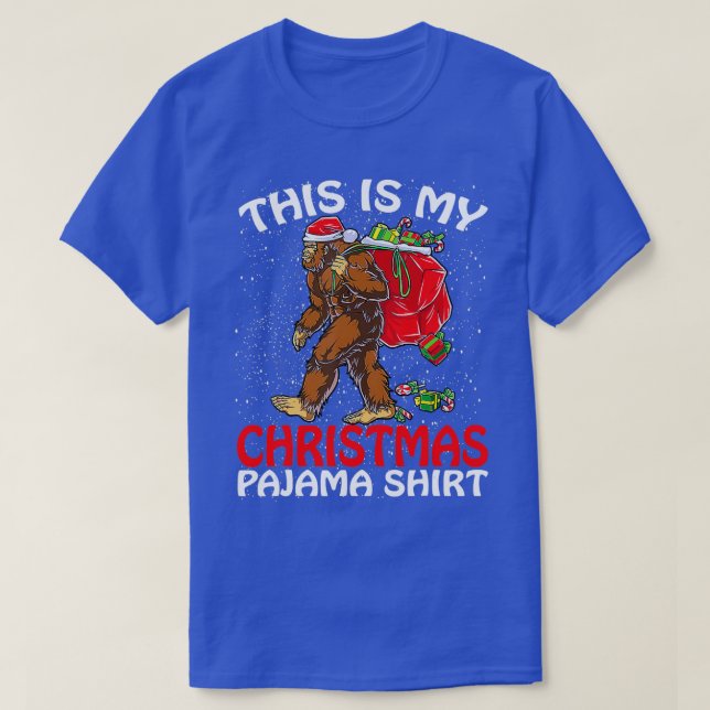 Det här är min jul Pajama Bigfoot-jul 1 T Shirt (Design framsida)