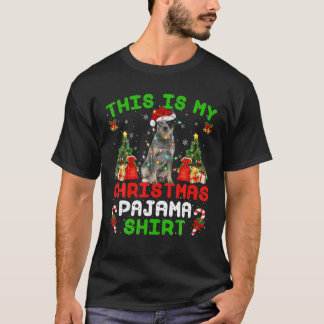 Det här är min jul Pajama Blue Heeler Hund Kristus T Shirt