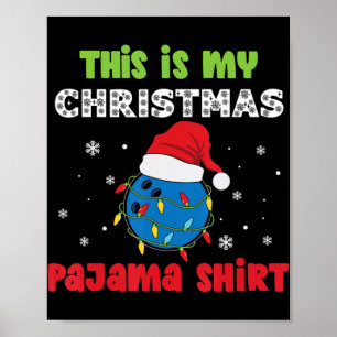Det här är min jul Pajama Bowling Roligt jul Poster