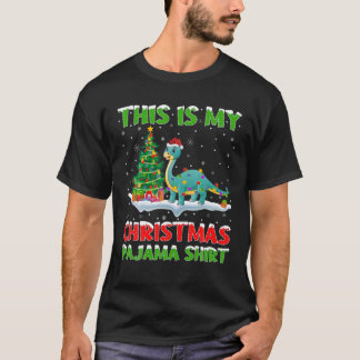 Det här är min jul Pajama Brontosaurus jul T Shirt