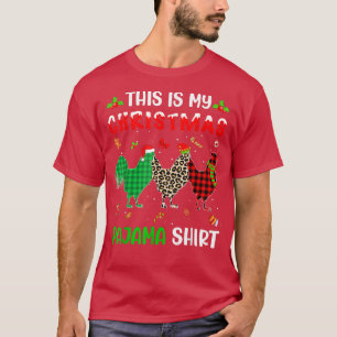 Det här är min jul Pajama Chicken Julafton Träd An T Shirt