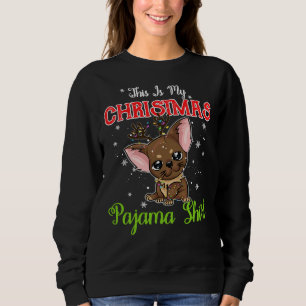 Det här är min jul Pajama Chihuahua-Hund T Shirt
