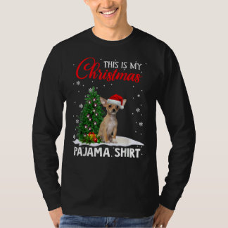 Det här är min jul Pajama Chihuahua Julafton Hund T Shirt