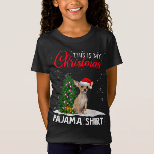 Det här är min jul Pajama Chihuahua Julafton Hund  T Shirt