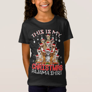 Det här är min jul Pajama Chihuahua Santa Träd X T Shirt