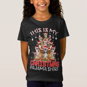 Det här är min jul Pajama Chihuahua Santa Träd X T Shirt