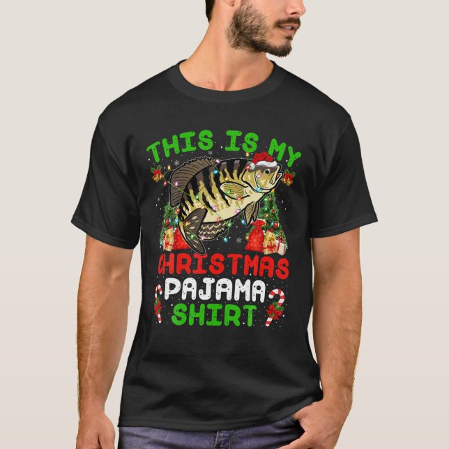 Det här är min jul Pajama Crappie-fiskjul T Shirt (Framsida)