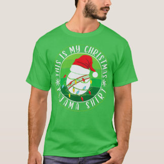 Det här är min jul Pajama Cricket Boll Santa Hat T Shirt
