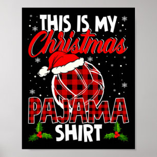 Det här är min jul Pajama Cute Santa Plade Volle Poster