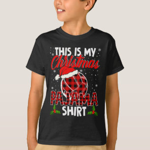 Det här är min jul Pajama Cute Santa Plade Volle T Shirt