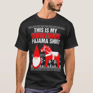 Det här är min jul Pajama Dala Horse Gnome Tomt T Shirt