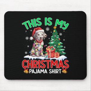 Det här är min jul Pajama Dalmatiska Hundälskare X Musmatta