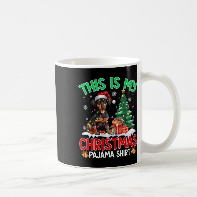 Det här är min jul Pajama Doberman Hund älskare Xm Kaffemugg (Höger)