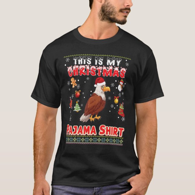 Det här är min jul Pajama Eagle Ugly Sweate T Shirt (Framsida)
