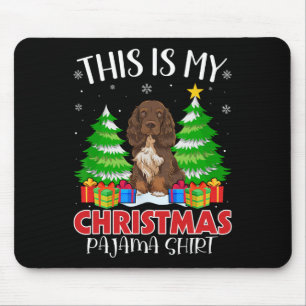 Det här är min jul Pajama Fält Hund Julafton Musmatta