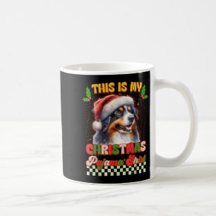 Det här är min jul Pajama Funny Australian Sheph Kaffemugg
