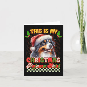 Det här är min jul Pajama Funny Australian Sheph Kort
