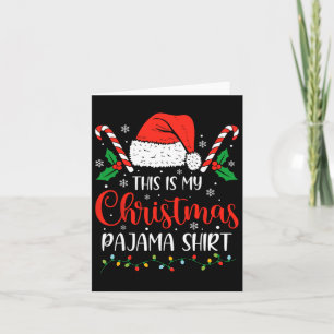 Det här är min jul Pajama Funny Julafton Family Ho Kort