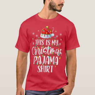 Det här är min jul Pajama Funny Julafton Ljus Chri T Shirt