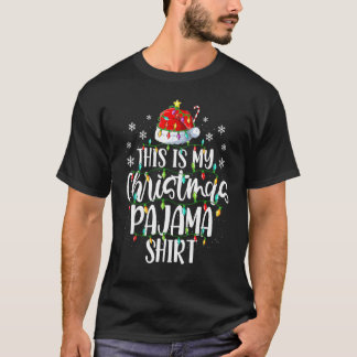 Det här är min jul Pajama Funny Julafton Ljus Chri T Shirt