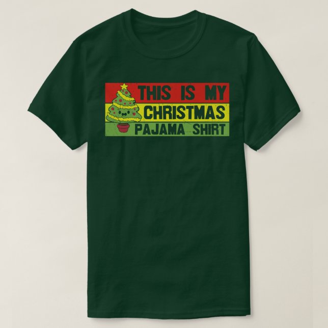 Det här är min jul Pajama Funny Julafton Ljus Chri T Shirt (Design framsida)