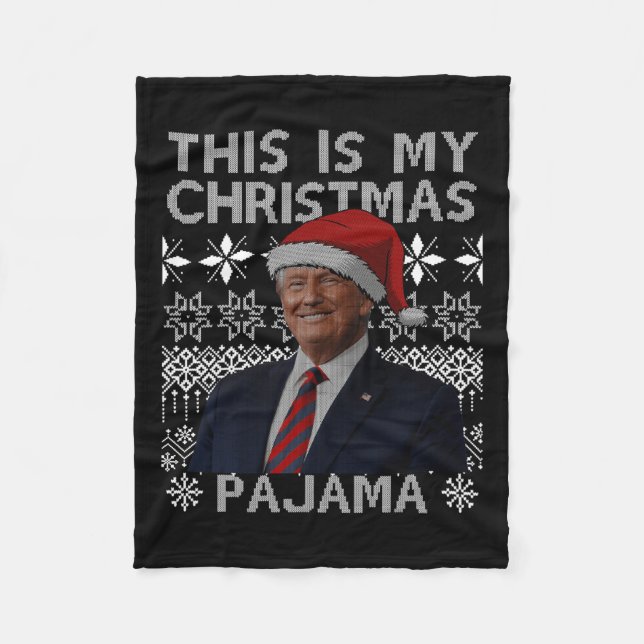 Det här är min Jul Pajama Funny Julafton matchande Fleecefilt (Framsidan)