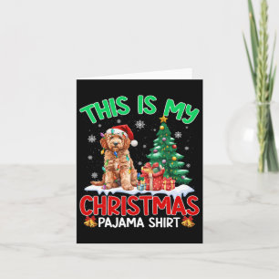 Det här är min jul Pajama Goldendoodle Hund älskar Kort