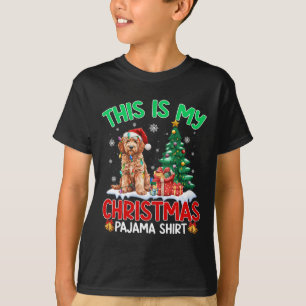 Det här är min jul Pajama Goldendoodle Hund älskar T Shirt