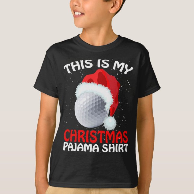 Det här är min jul Pajama Golf- Golf-jul T Shirt (Framsida)