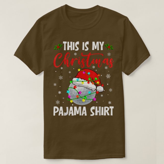 Det här är min jul Pajama Golf Kärlek T Shirt (Design framsida)
