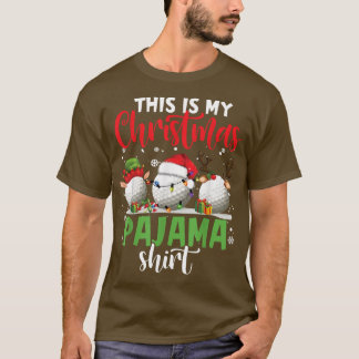 Det här är min jul Pajama Golf Reindeer Santa El T Shirt