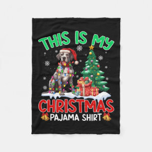 Det här är min jul Pajama Great dane Hundälskare Fleecefilt