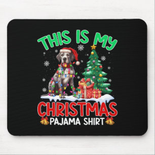 Det här är min jul Pajama Great dane Hundälskare Musmatta