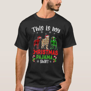 Det här är min jul Pajama Hyena Animals Leopard T Shirt