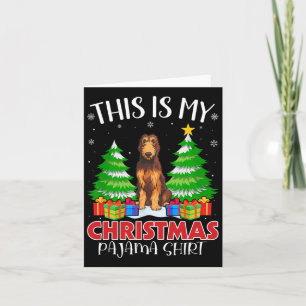 Det här är min jul Pajama Irish Wolfhound Hund Xm Kort