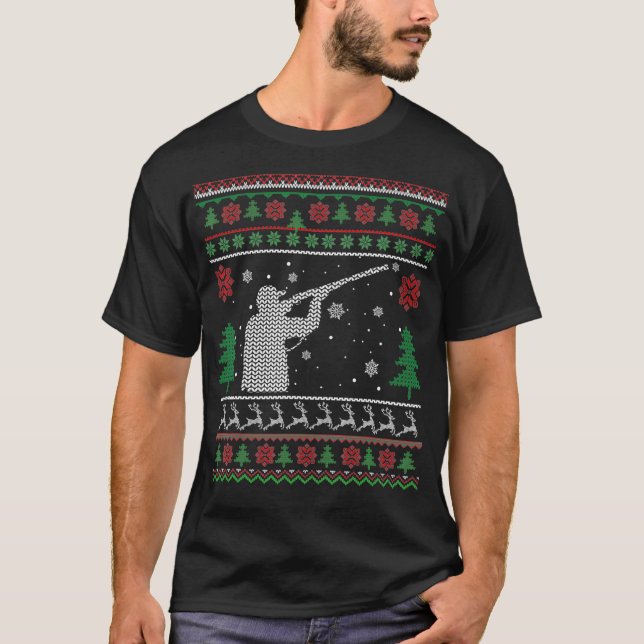Det här är min Jul Pajama Jakt Ugly T Shirt (Framsida)