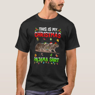 Det här är min jul Pajama Julafton Gerbil Squad T Shirt