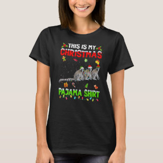 Det här är min jul Pajama Julafton Lemur Squad T Shirt