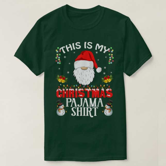 Det här är min jul Pajama Julafton Ljus Funny Gno T Shirt (Design framsida)